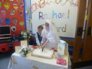 The cutting of the cake