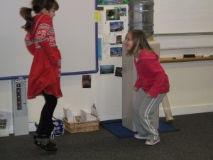 Leah and Mia dancing