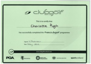 Golf Certificate