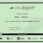 Golf Certificate