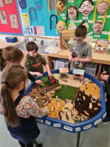 P1-3 have been enjoying Ms McNab's farm sensory tray.